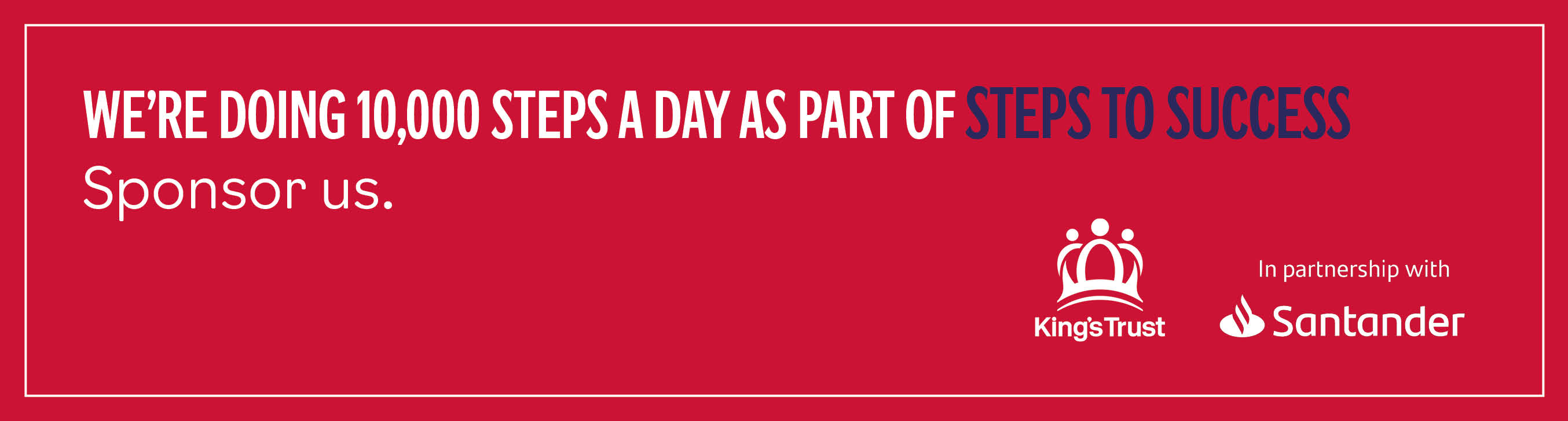 Steps to Success Email Banner - Sponsor us