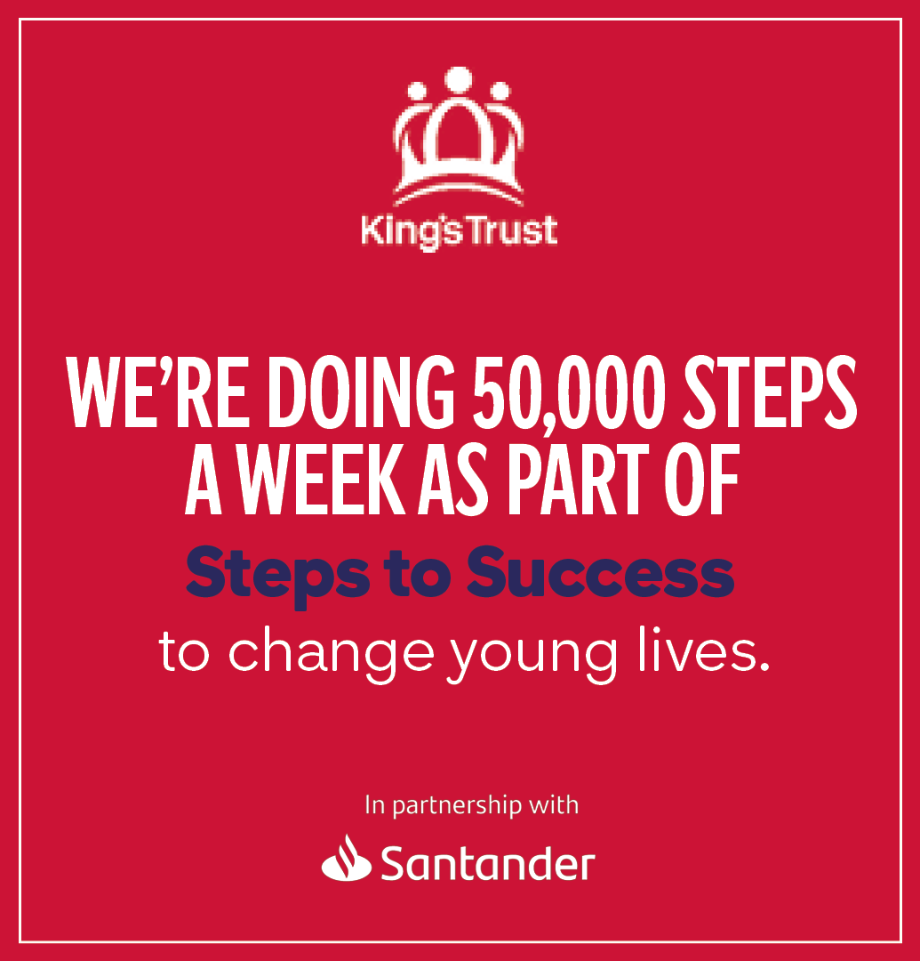 Steps to Success Social Shareable - 50,000 steps to change young lives.