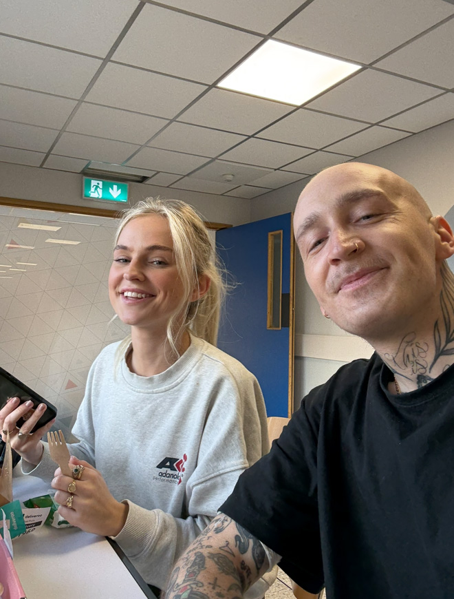 Dean Redmond and his fiancé