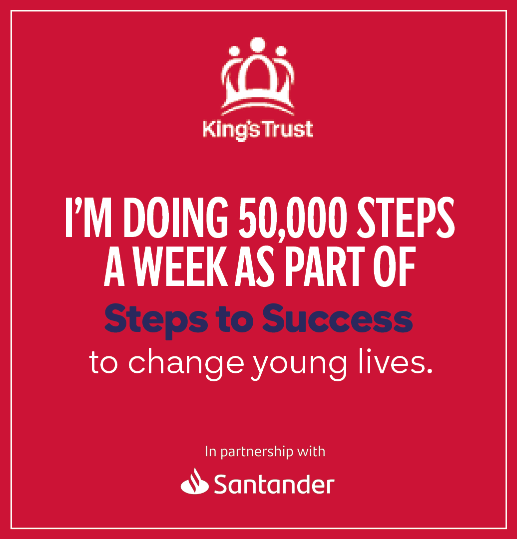 Steps to Success Social Shareable - 50,000 steps to change young lives