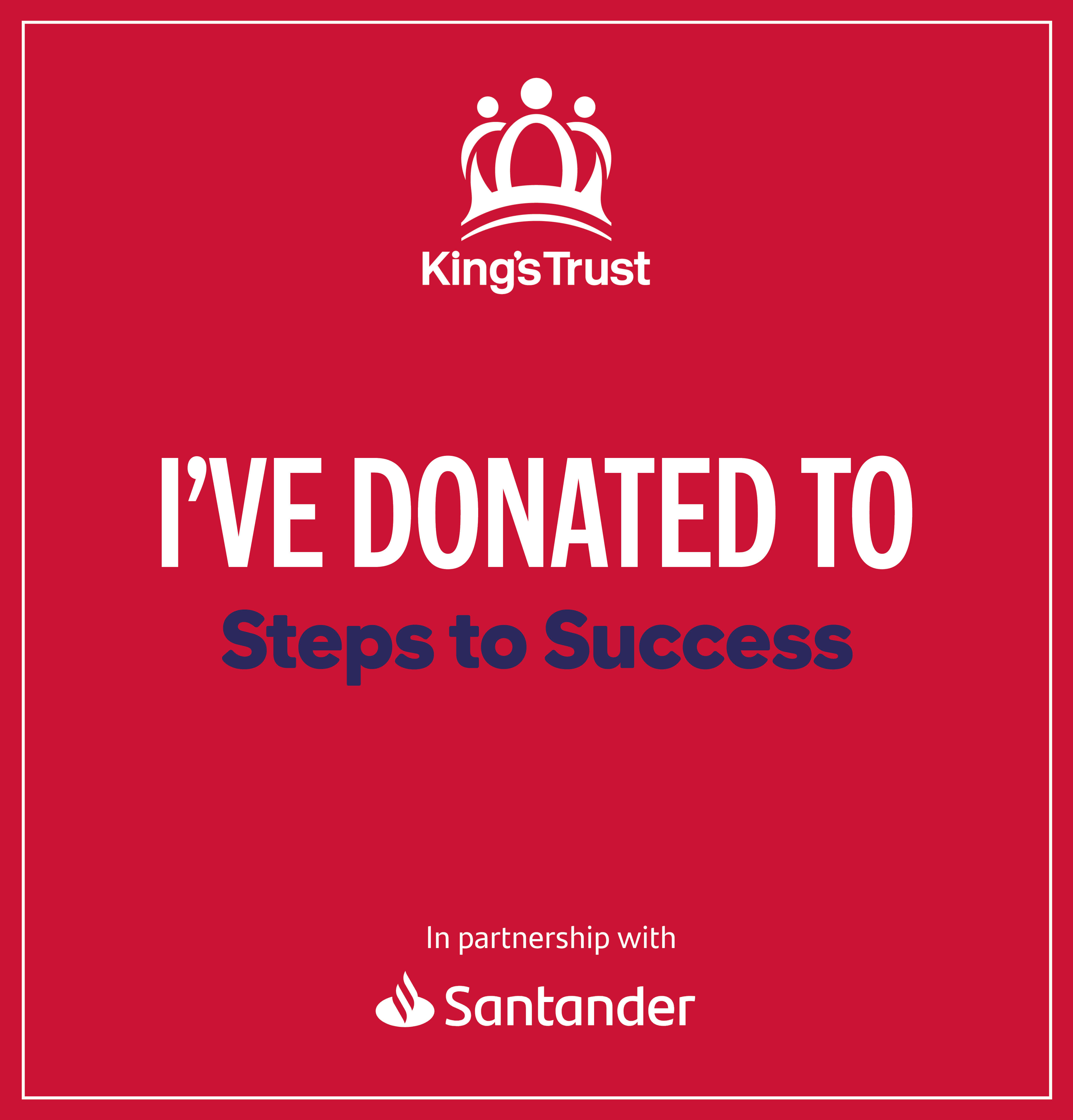 Steps to Success Social Shareable - I've donated