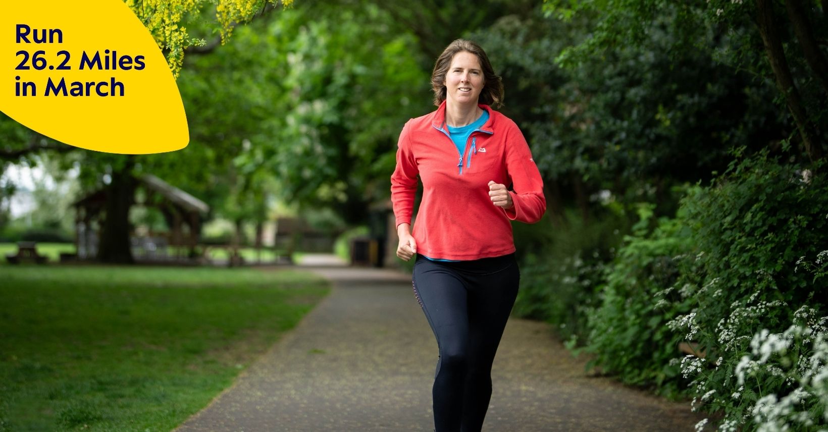 Woman running 26.2 Miles in March