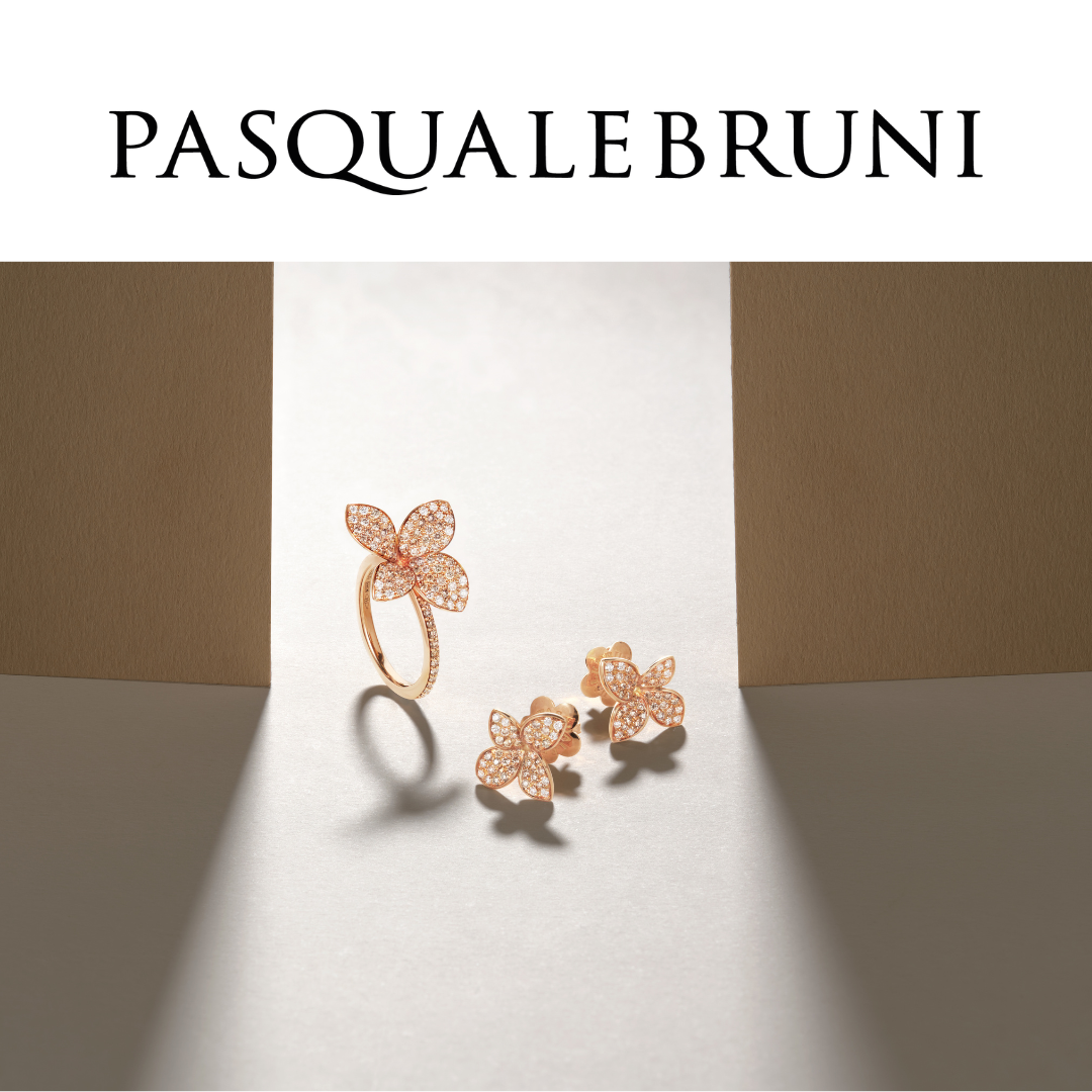 Image of black logo  with gold jewellery Pasquale Bruni